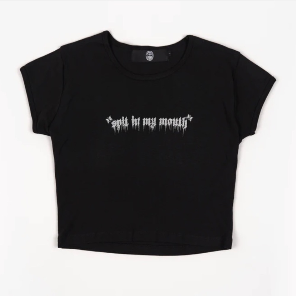 Spit in my mouth baby tee